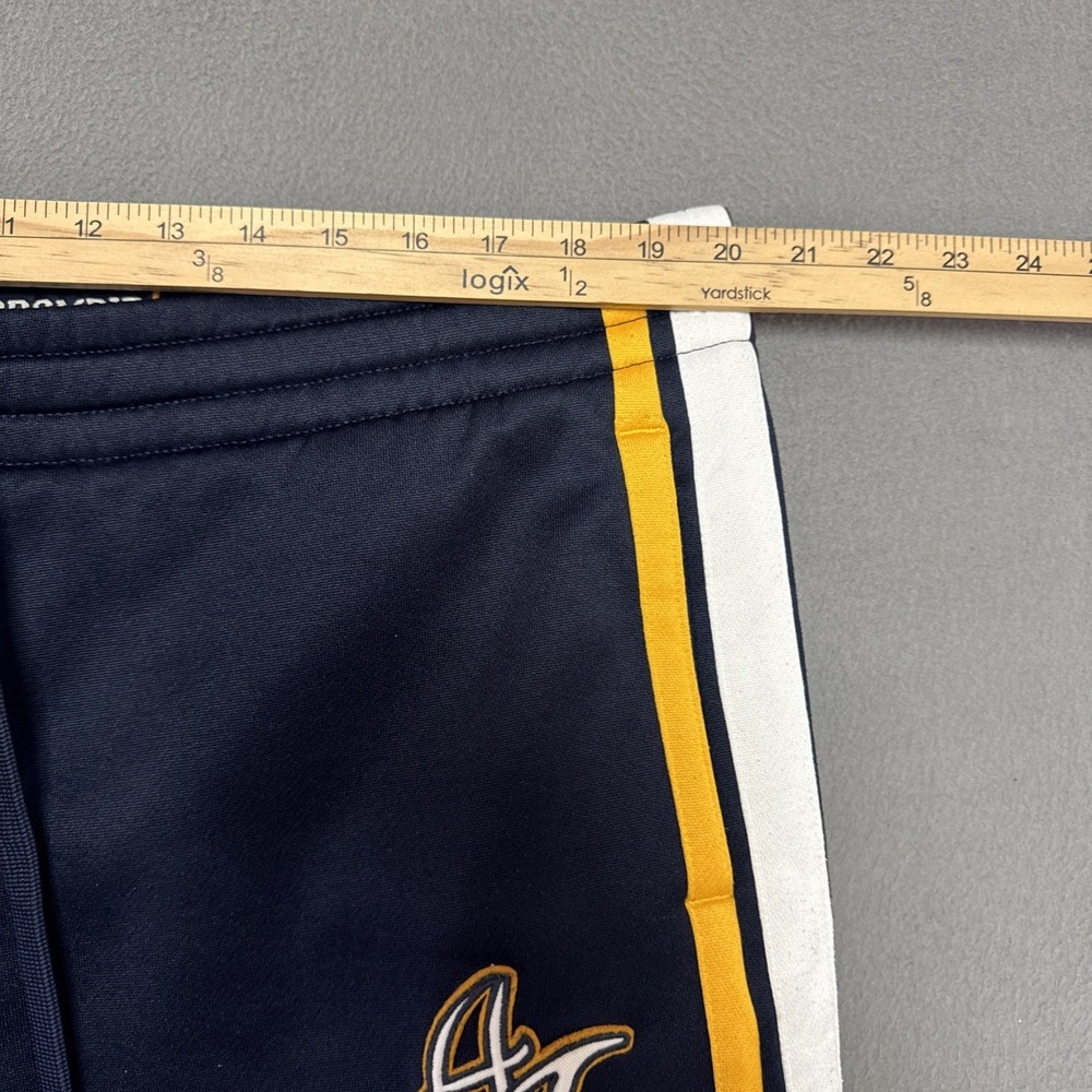 VTG Abercrombie & Fitch Sweat Pants Mens Sz L (40x29) Blue Track Zip Striped Y2K - Picture 2 of 10